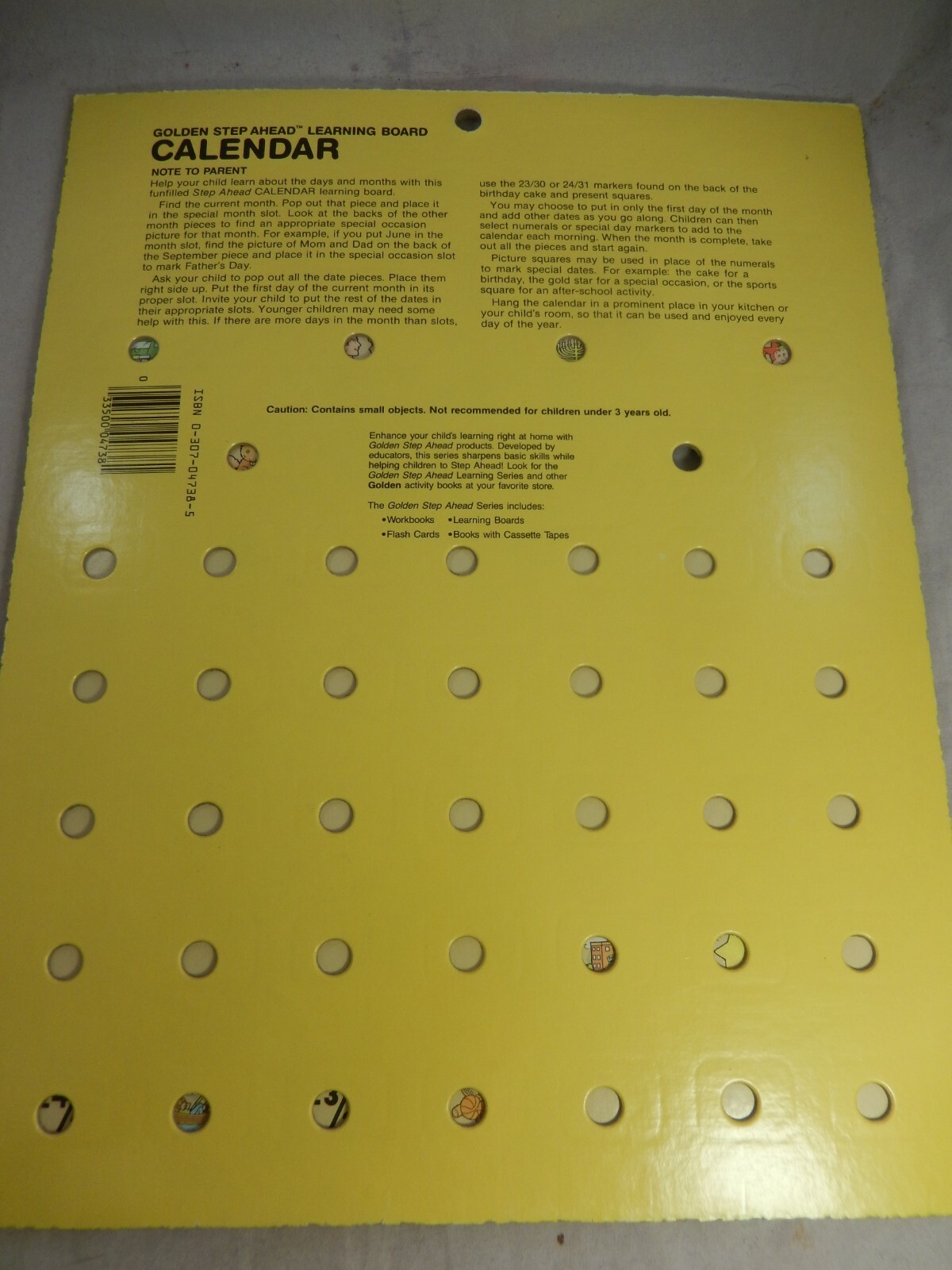 1985 Golden Step Ahead School Classroom Calendar Learning Boards By Golden 4738