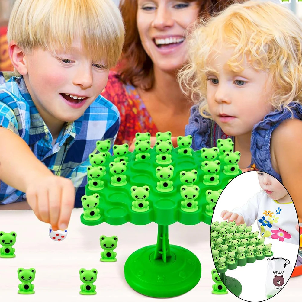 Fun Frog Balance Tree Children Montessori Math Toys Board Game Parent-Child
