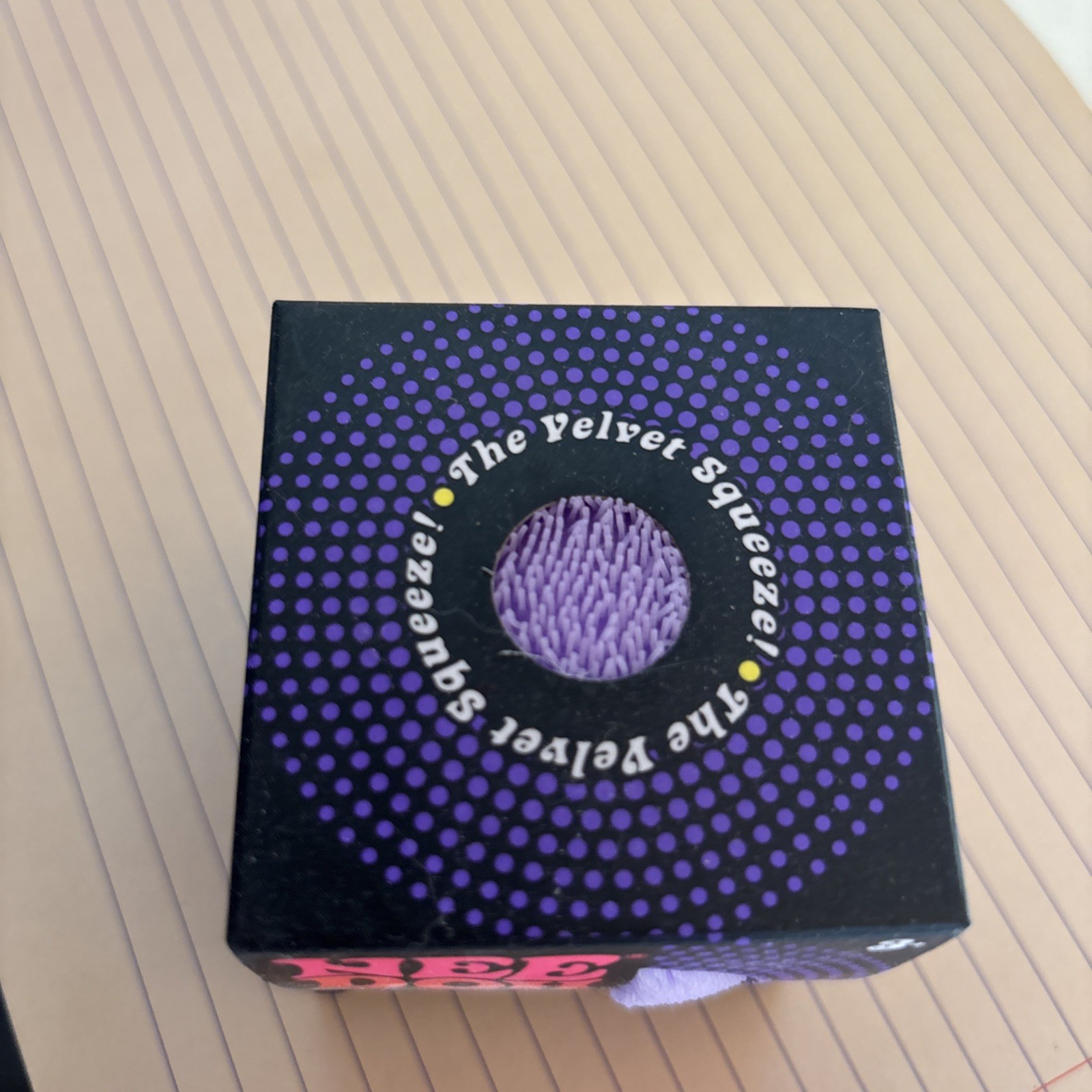 Needoh FUZZ BALL The Velvet Squeeze Nee Doh Squish Ball NEE-DOH Fuzzball Purp