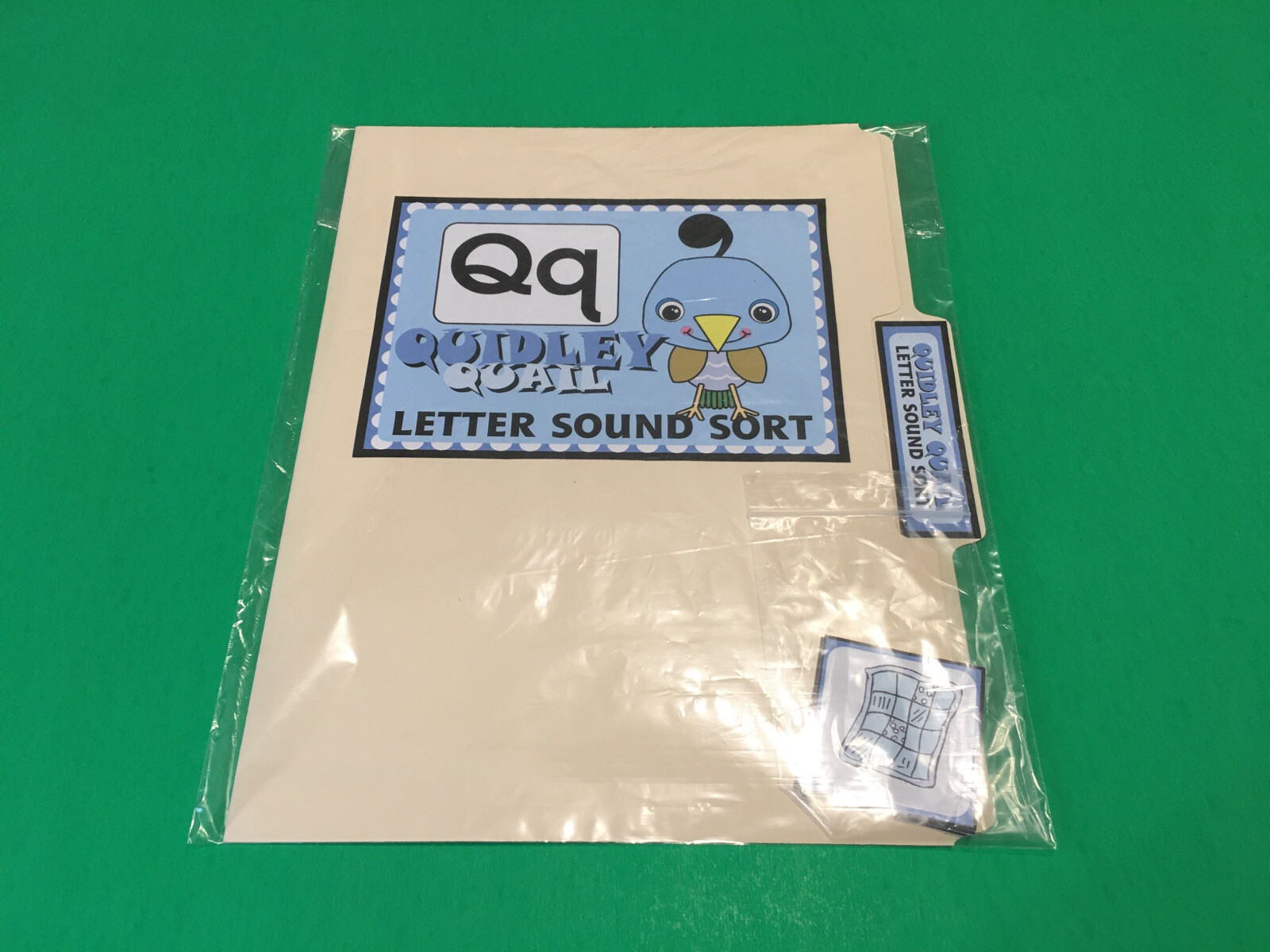 Quidley Quail – Letter Qq – DIY File Folder game – Printed / Uncut