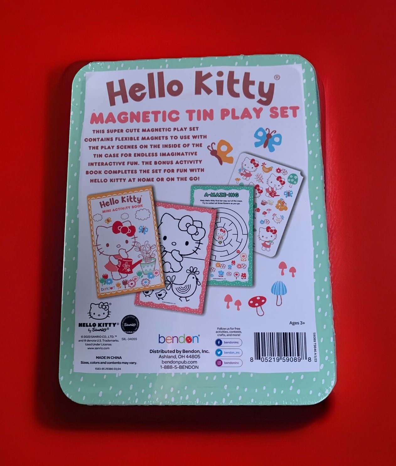 Hello Kitty Magnetic Creative Play Activity Tin Set NEW SEALED