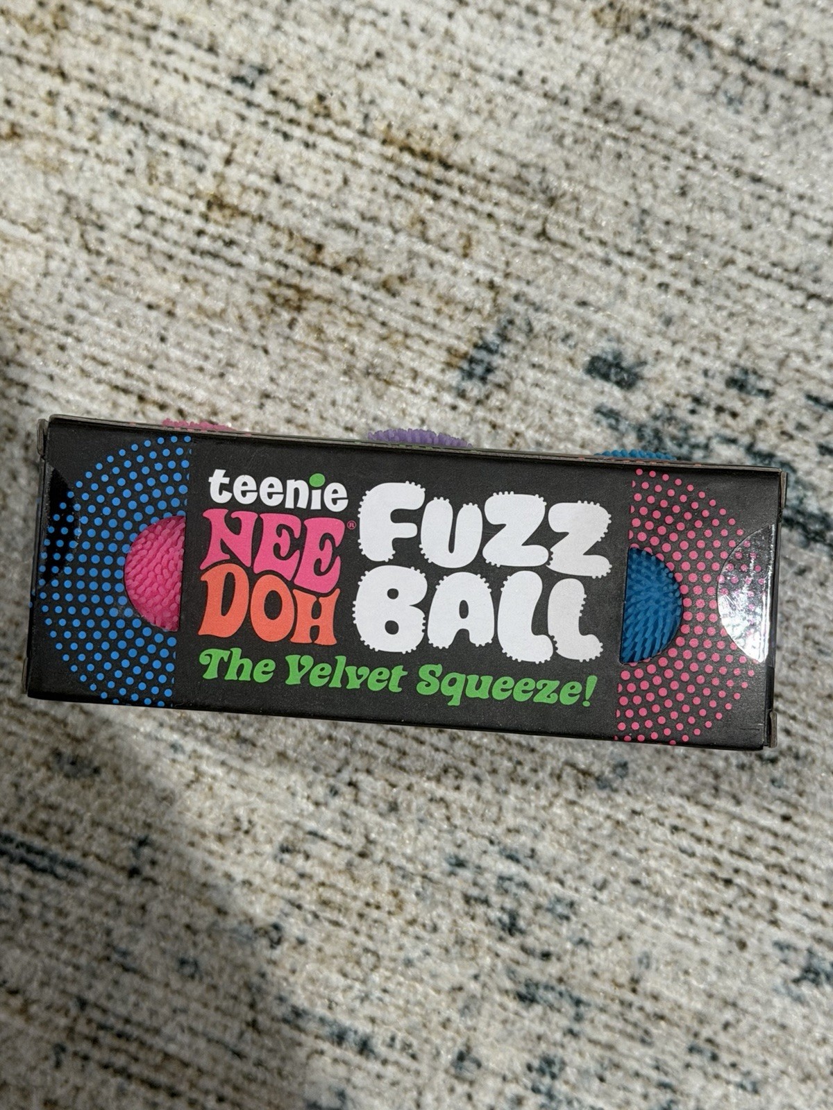 NeeDoh Teenie Fuzz Ball 3 Pack Mini Nee Doh Fuzzball ASSORTED COLORS AUTHENTIC