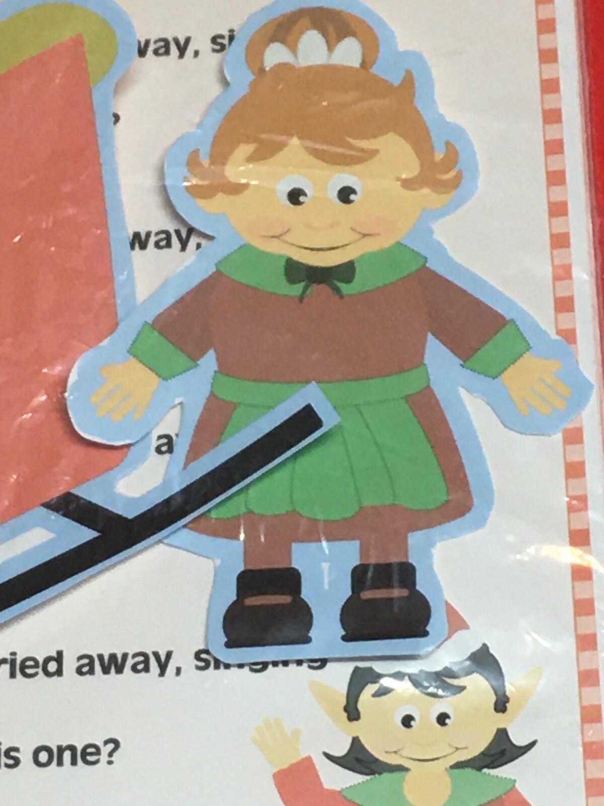 FIVE LITTLE ELVES -FLANNEL BOARD SET – LAMINATED – FLANNEL FELT STORY and PIECES