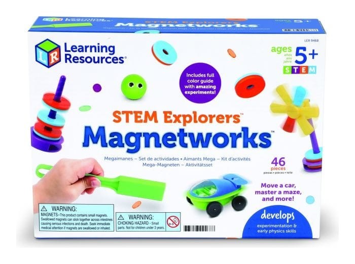 Learning Resources STEM Explorers Magnetworks 46-Piece Set – Ages 5+ Physics Kit