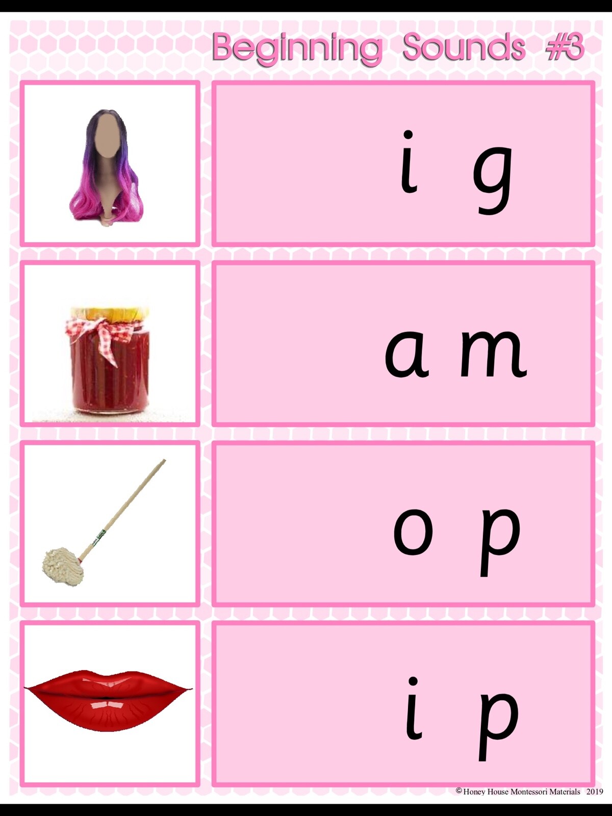 PINK SERIES | Montessori Activity – Beginning Sounds | Educational Materials