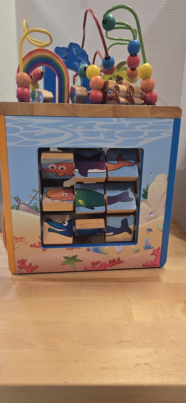 World Trump Limited Ocean Activity Cube Bead Maze Xylophone Toy Multicolor