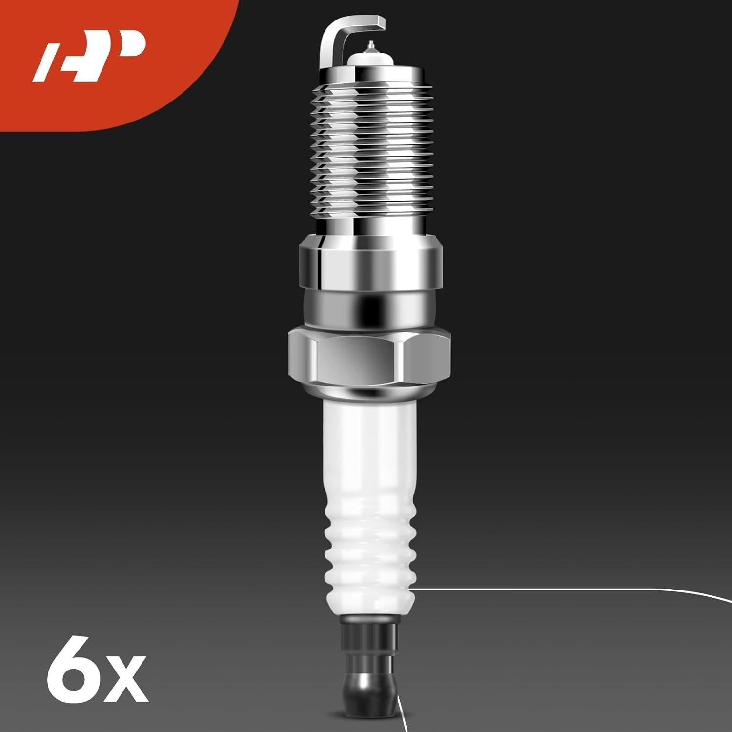 Set of 6 Ignition Coil Pack and Iridium Spark Plugs Compatible with Ford Escape