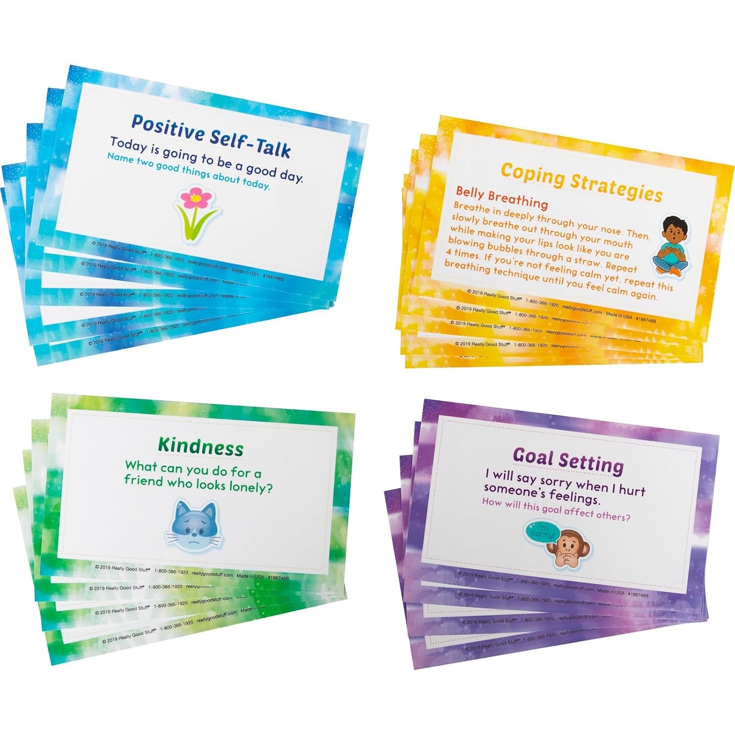 Social-Emotional Learning Conversation Cards for Home- Set of 18-Help Kids Learn