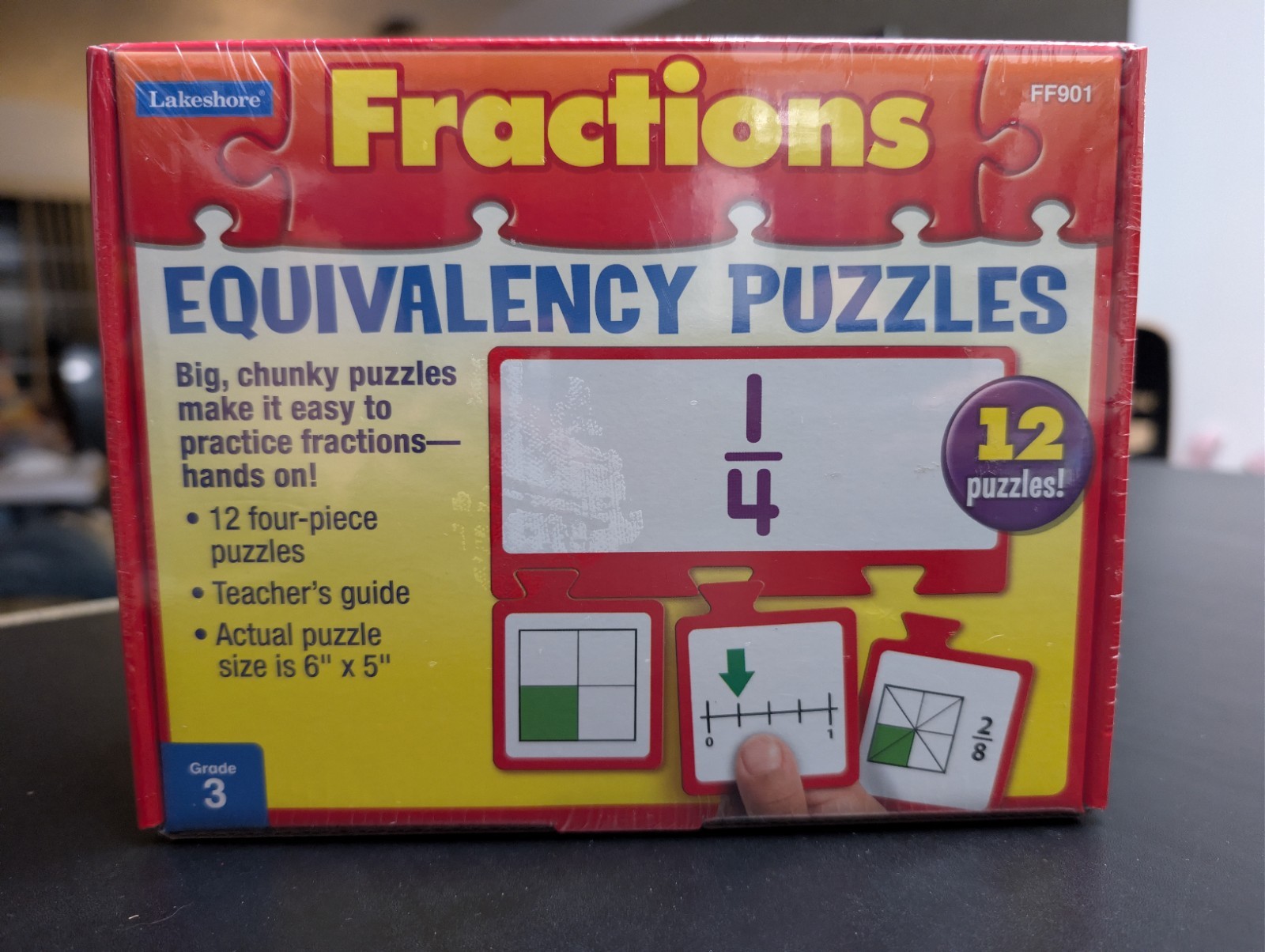 Lakeshore Math Games Grades 3-4 Fractions, Division, Place Value Sealed Lot of 3