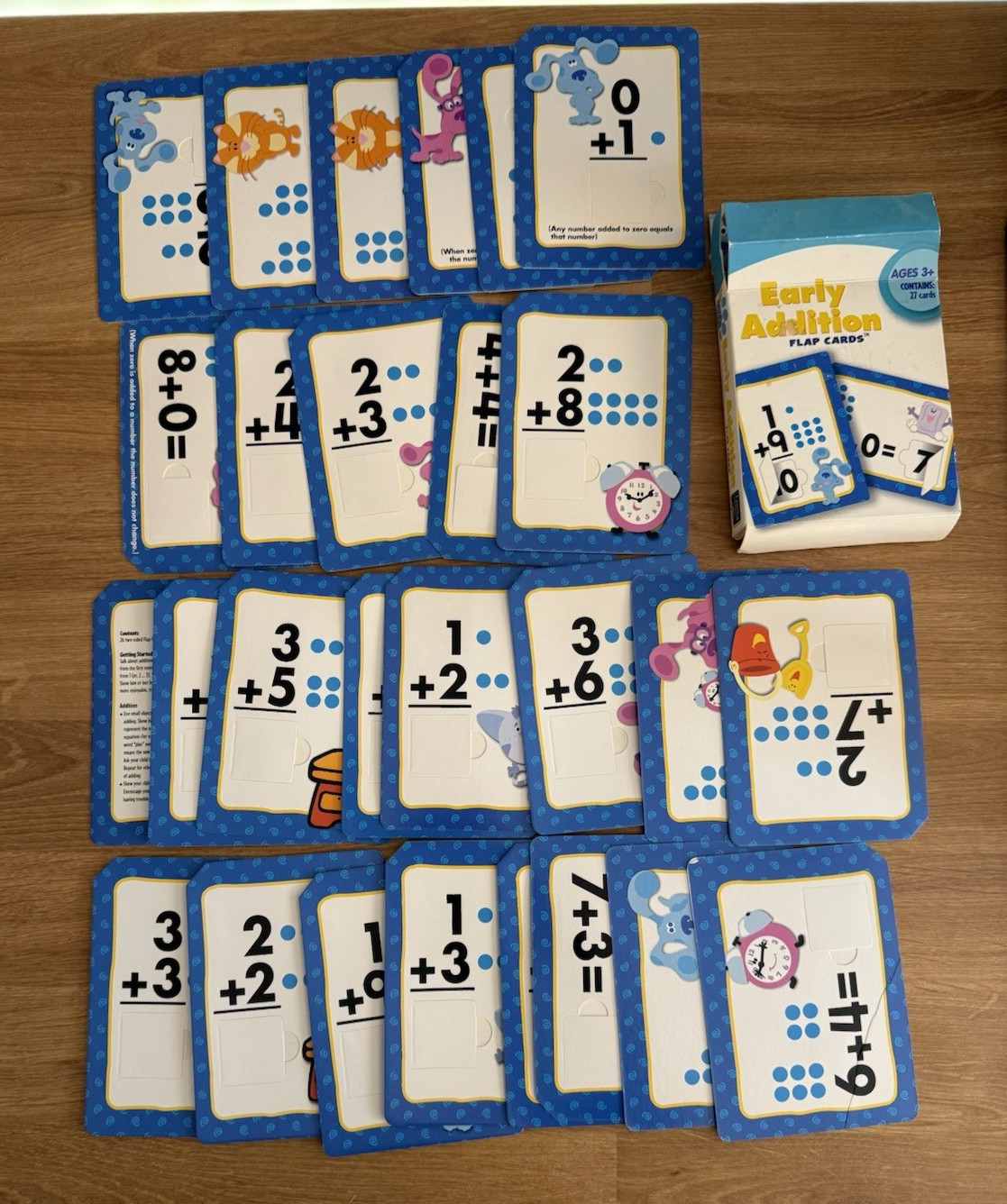 Blues Clues Early Addition Flap Cards Nick Jr 2005 Educational COMPLETE