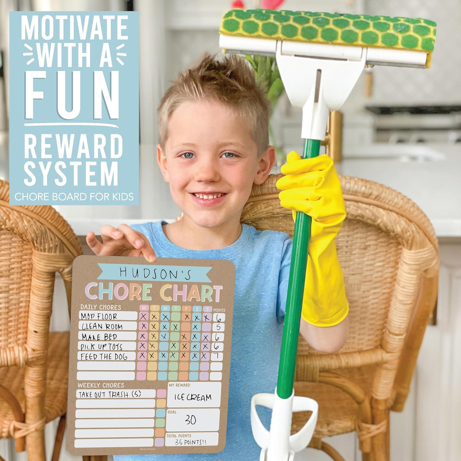Magnetic Chore Chart Kids Multiple -3 Dry Erase Adults Teens to Do List Fridge