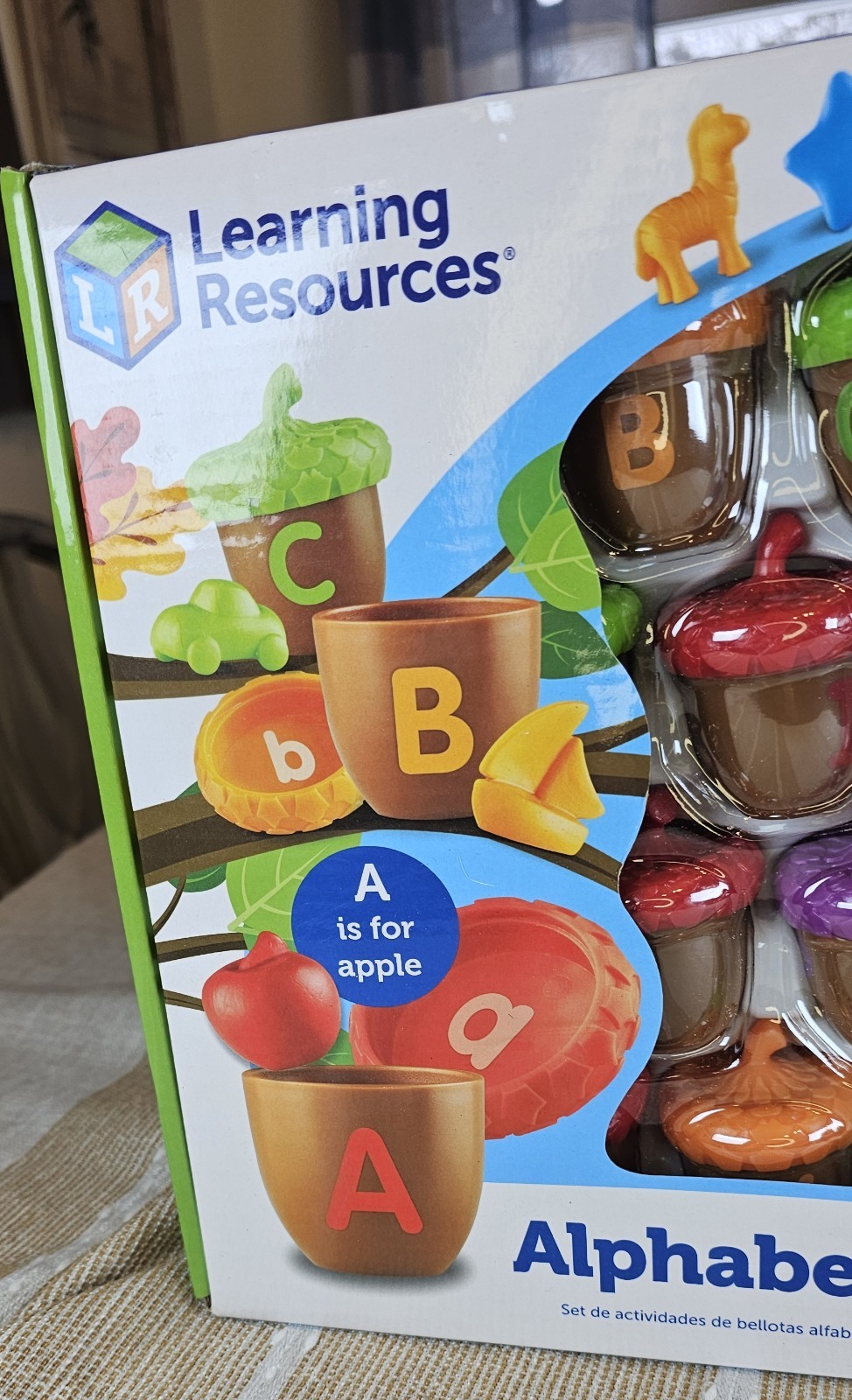 Learning Resources Alphabet Acorns Activity Set, 78 Pieces, Homeschooling New