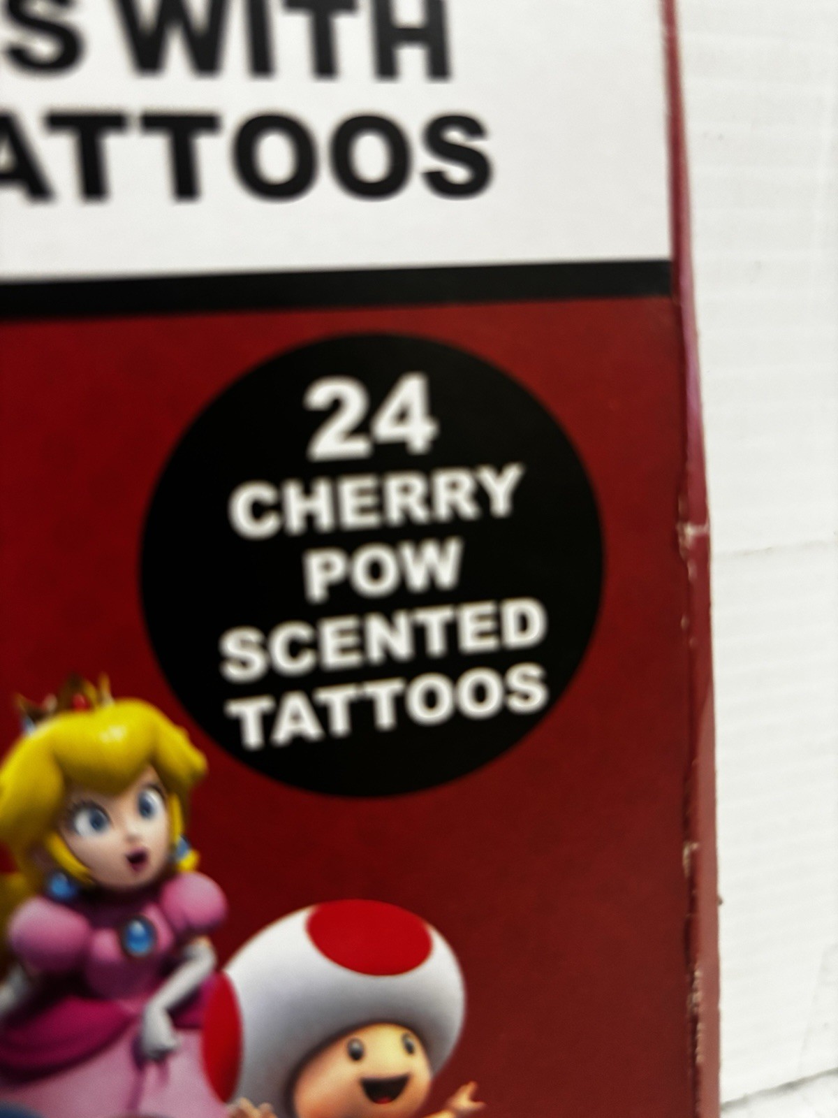 Super Mario Valentines 24 Cards + 24 Cherry POW Scented Tattoos Paper Magic 2021