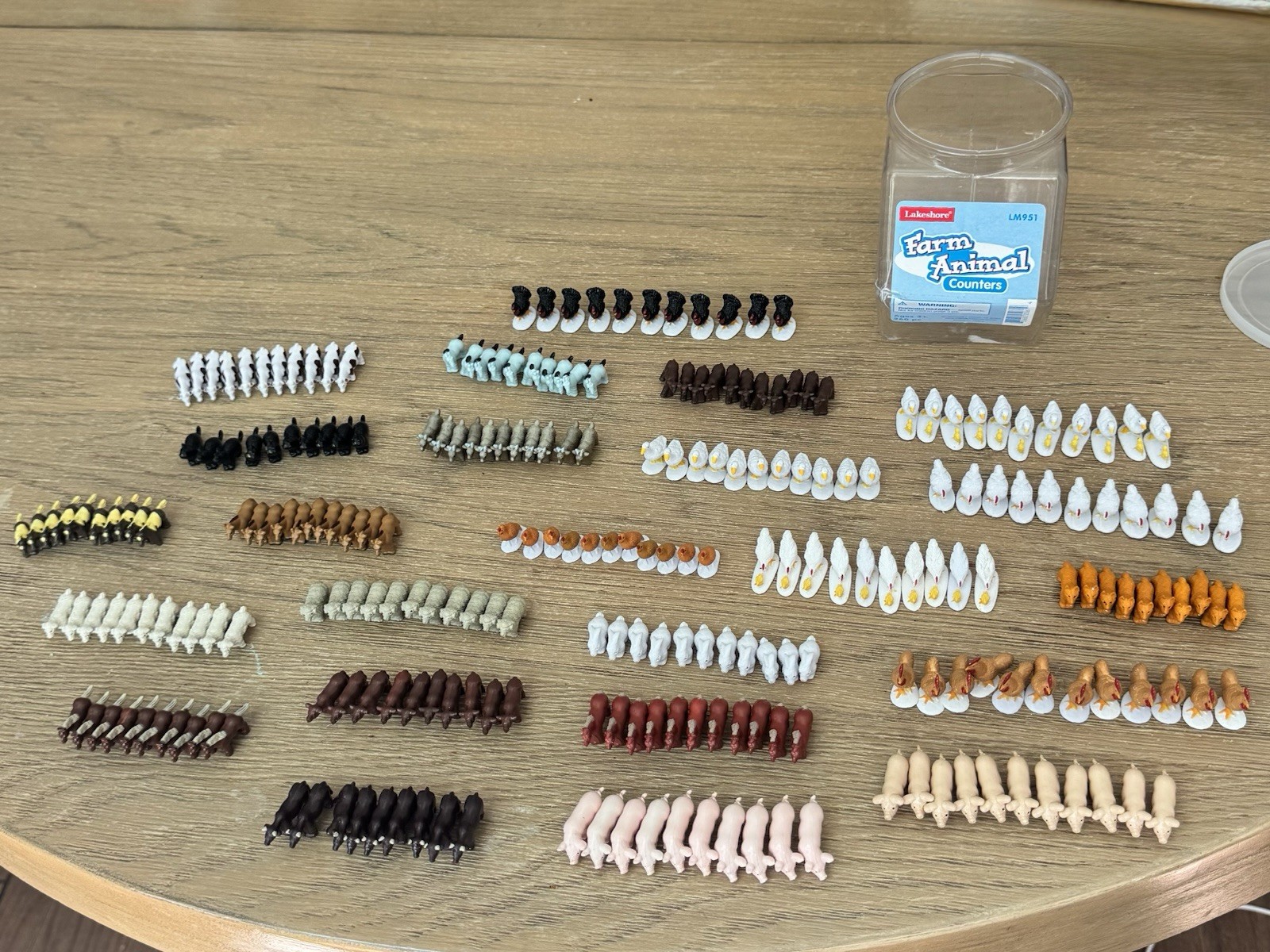 Lakeshore Farm Animal Counters- 24 Diff Animals-10/11 Of Each-RARE/Discontinued