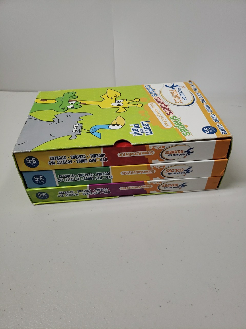 Hooked On Phonics Colors Numbers Shapes Super Activity Kit 3-Pack 2006
