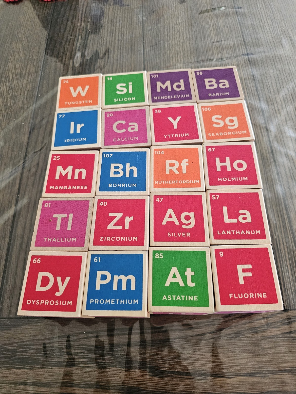 Uncle Goose Periodic Table of Elements Full Set x20 Wood Blocks 1.75″ Multicolor