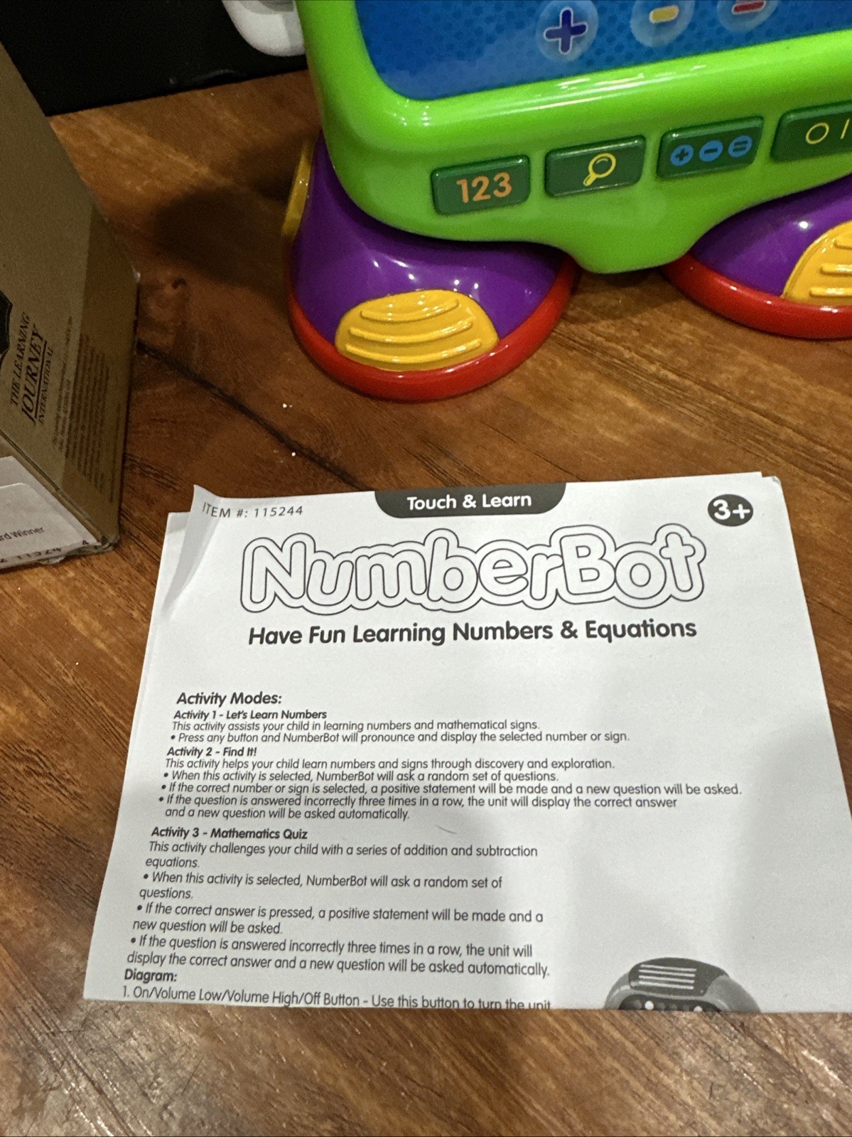 The Learning Journey Touch Learn NumberBot – NIB i20