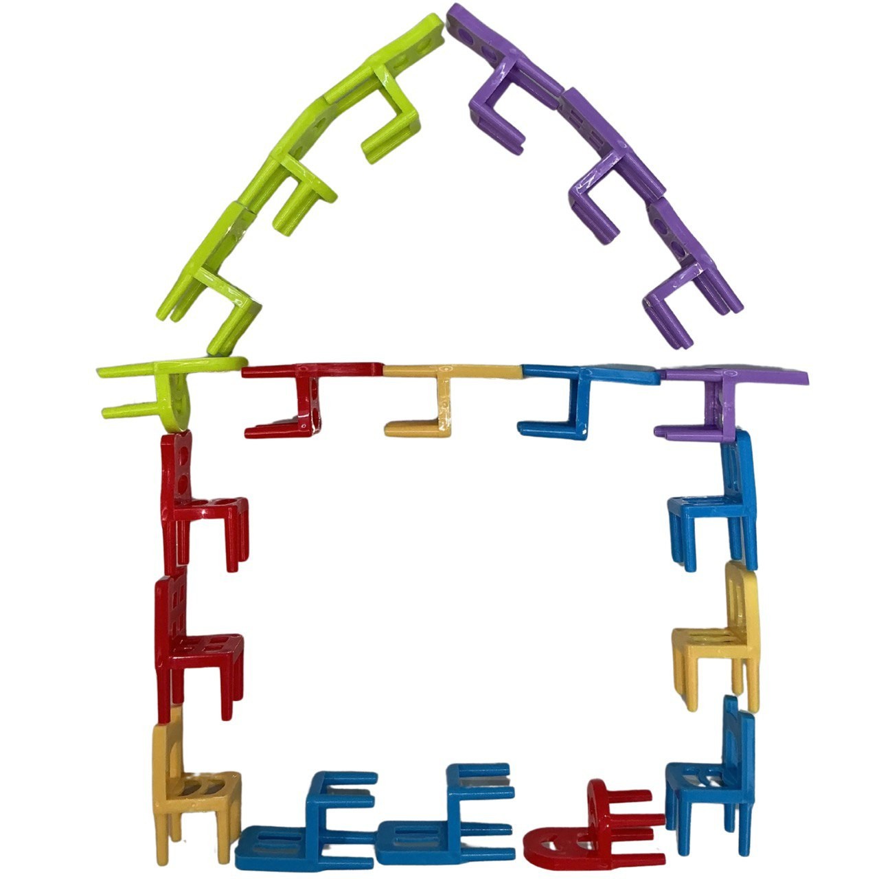 JOYIT Chair Stack Game Balancing Chairs Toy Fine Skill Puzzle Game Kids 20pcs