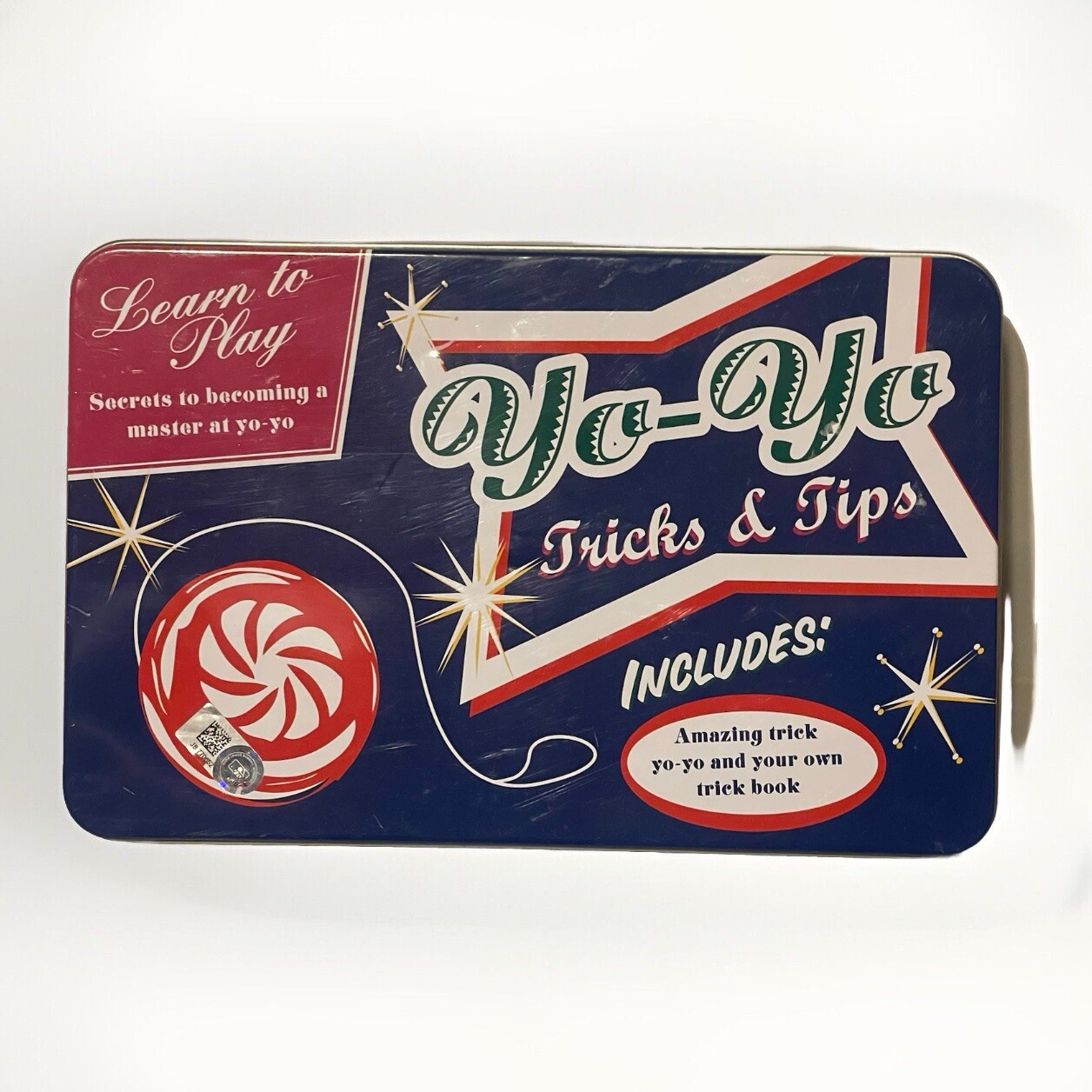 Learn to Play Master Yo Yo Tricks & Tips- Yoyo & Instruction Booklet W/ Tin Case