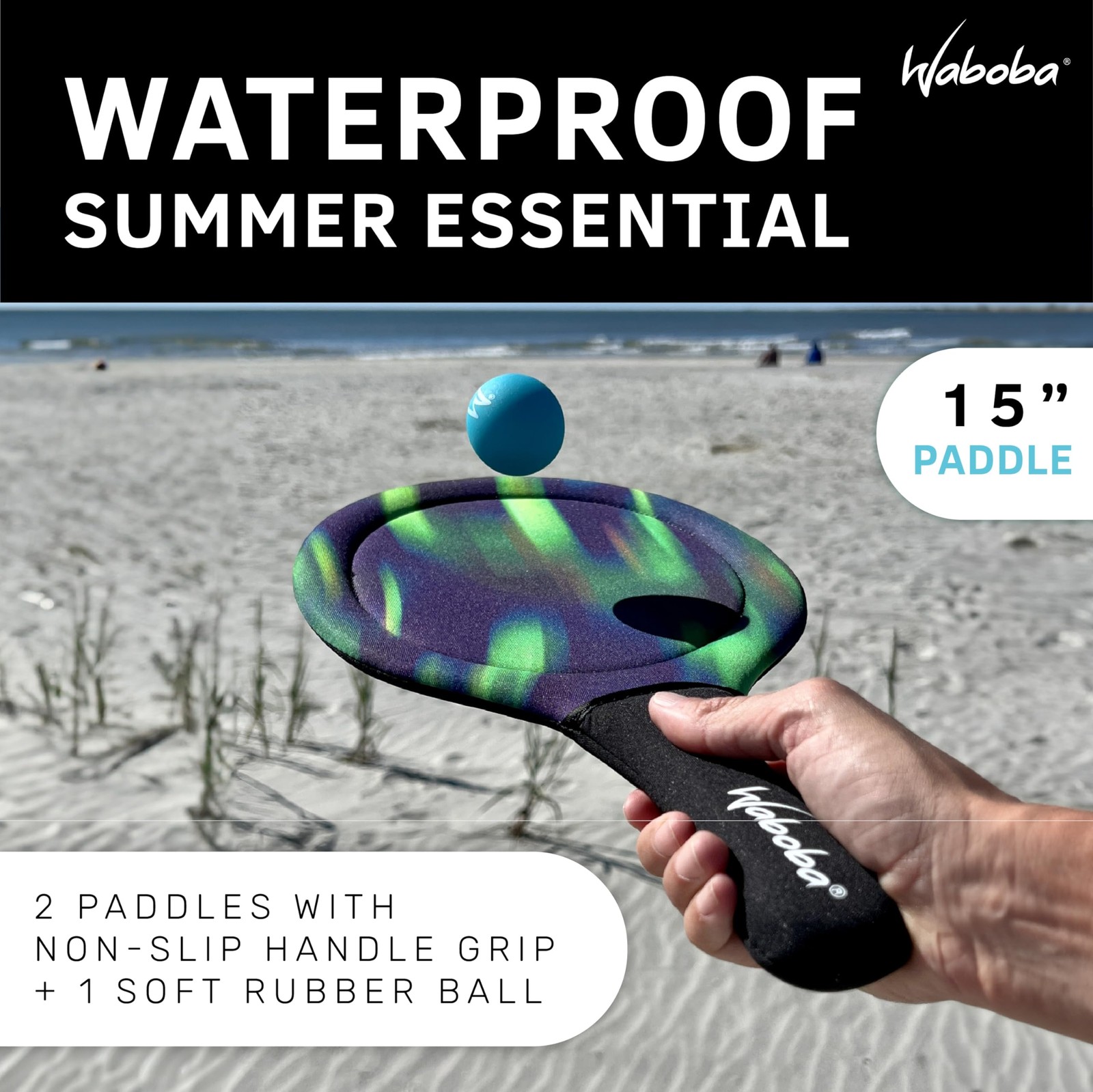 Waboba Sport Beach Pack – Includes 9 Inch Water Football, Medium, Green