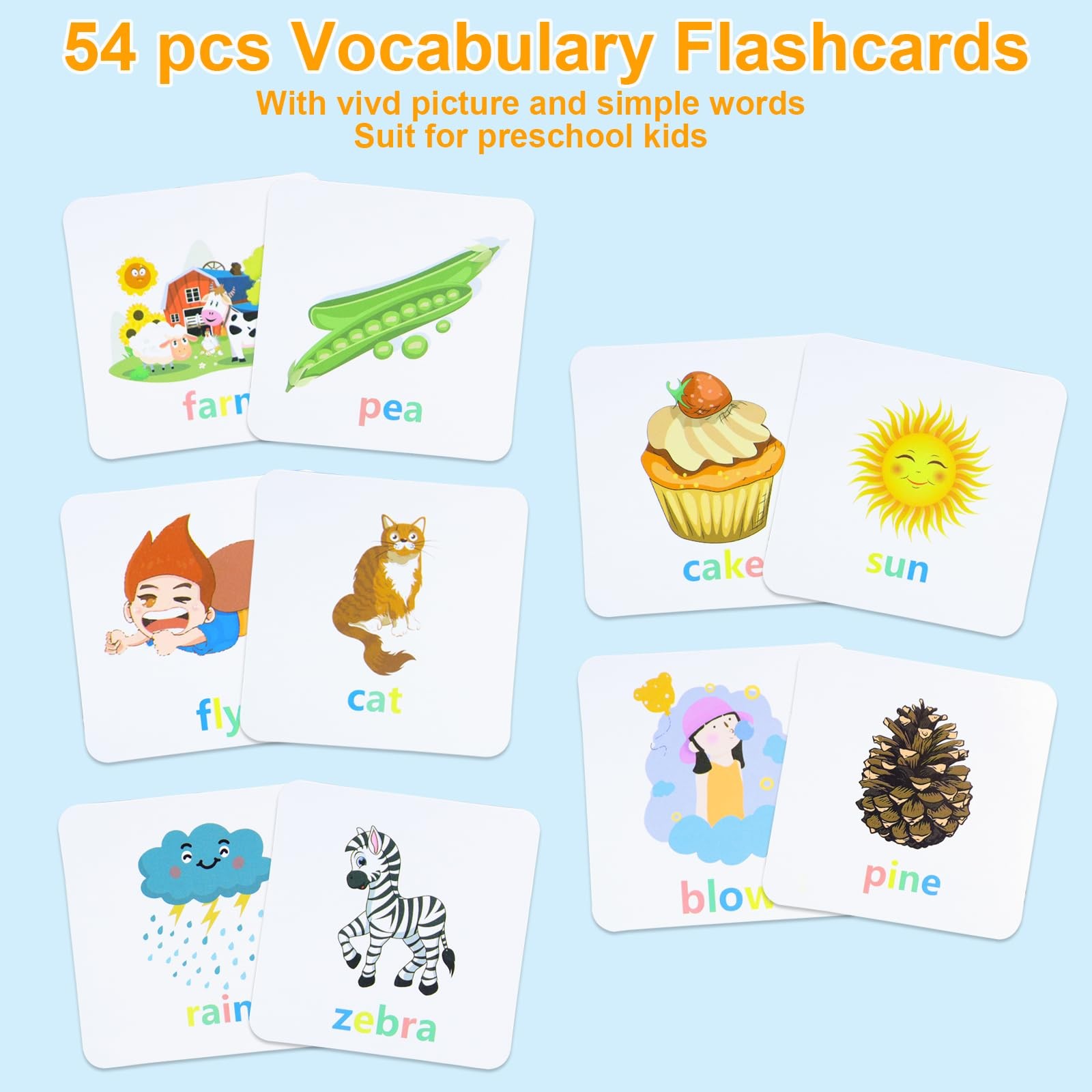 Humerry Word Spelling Game, Matching Letter Game for Kids, 20 Wooden Alphabet…