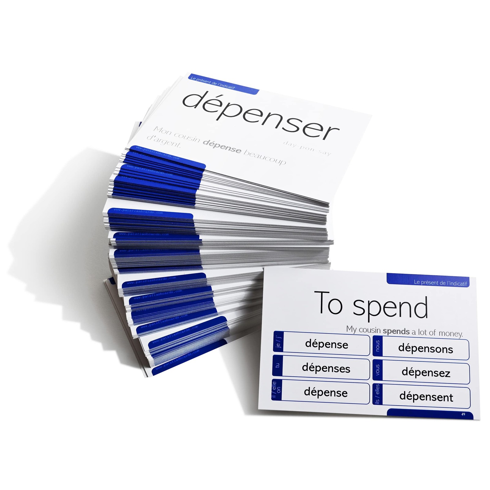 200 French Verb Conjugation Present Tense Flash Cards – Full Examples in Both…
