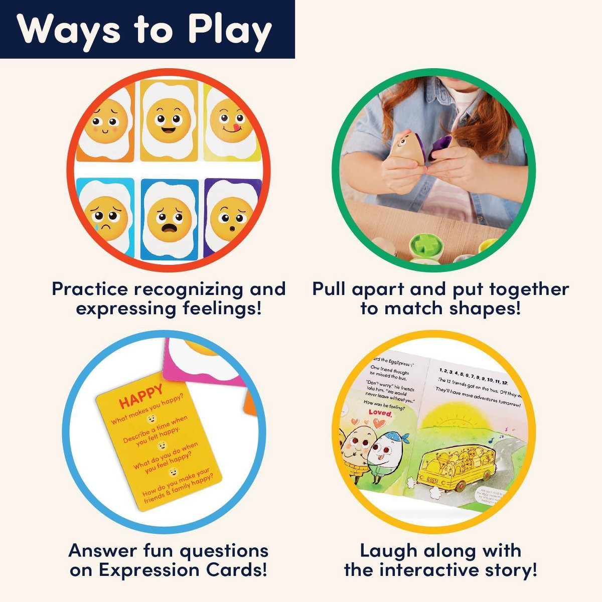 Battat Education EggXpress Yourself! Match & Learn Eggs: Shapes &