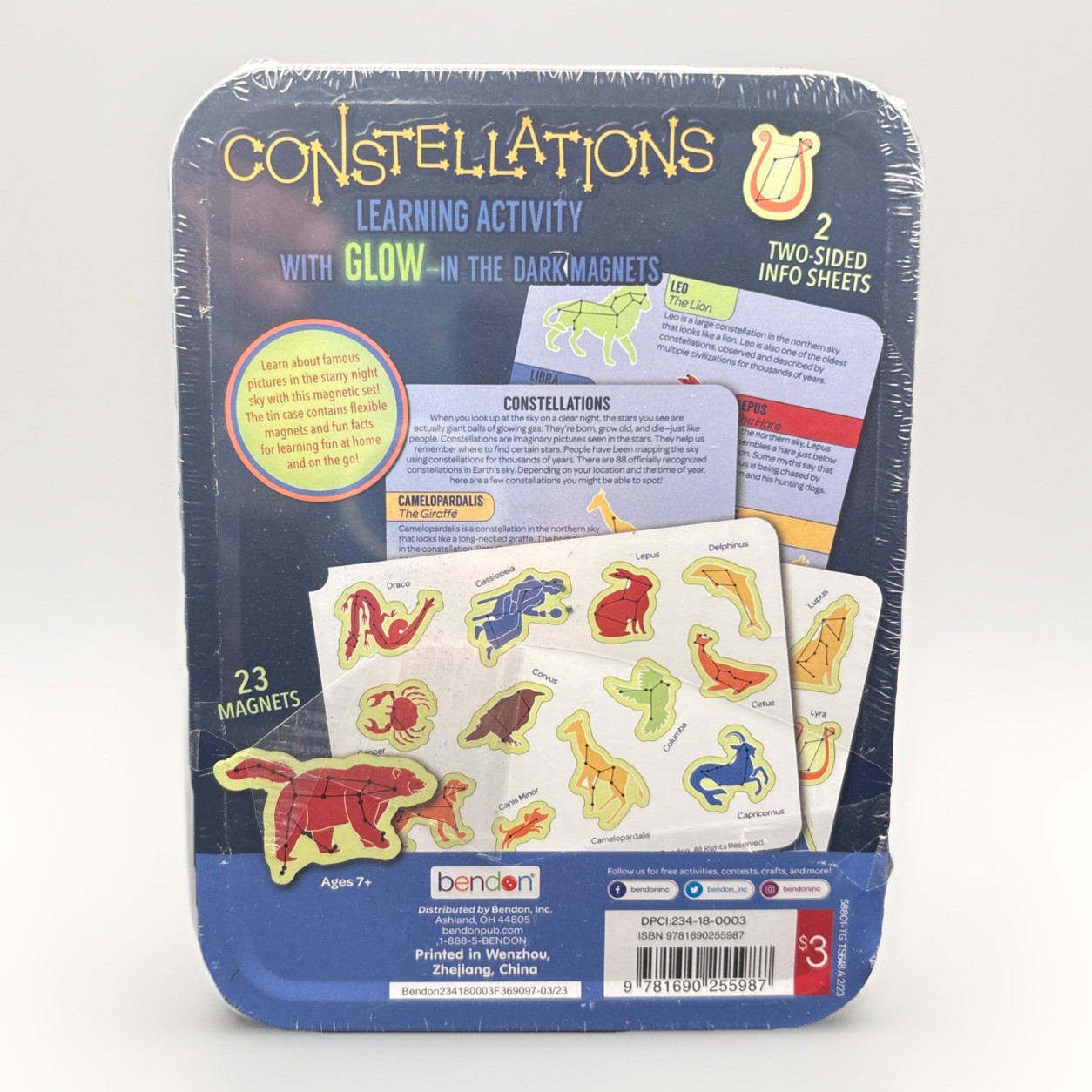 Bendon Constellation Learning Activity w/ Glow In Dark Magnets – Zodiac Stars