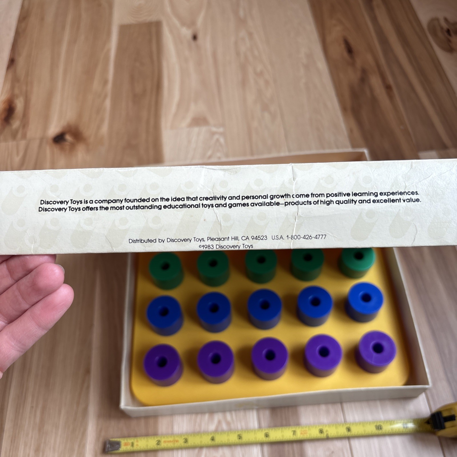 Vintage 1983 Giant Pegboard Toy by Discovery Toys – no lace Educational OT SLP