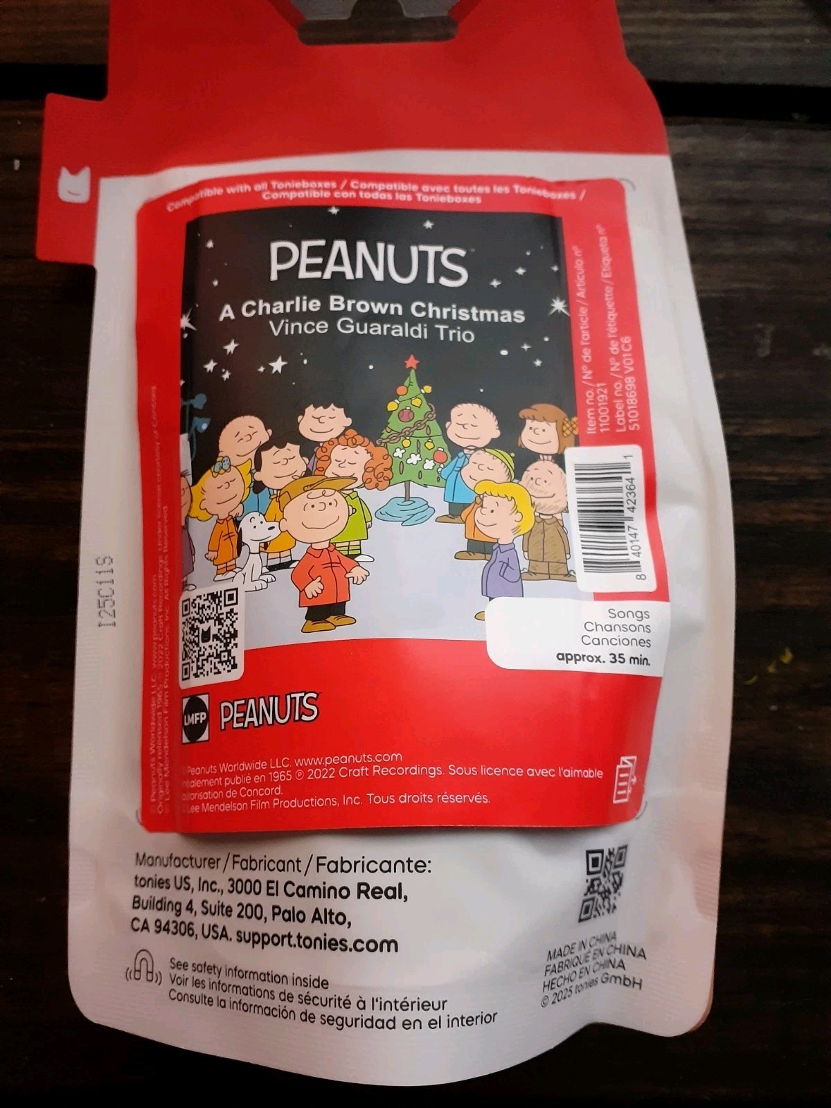 tonies – “Linus” w/Piano Figure 3yrs+ Peanuts Charlie Brown
