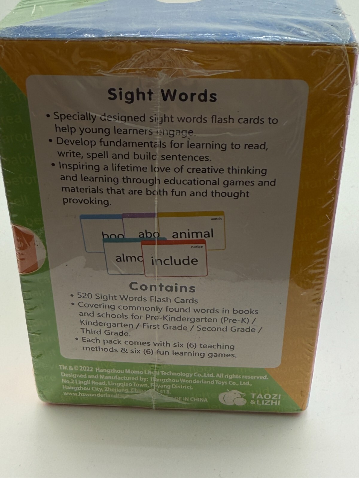 520 Sight Words Flash Cards Set – Preschool (Pre K) -3
