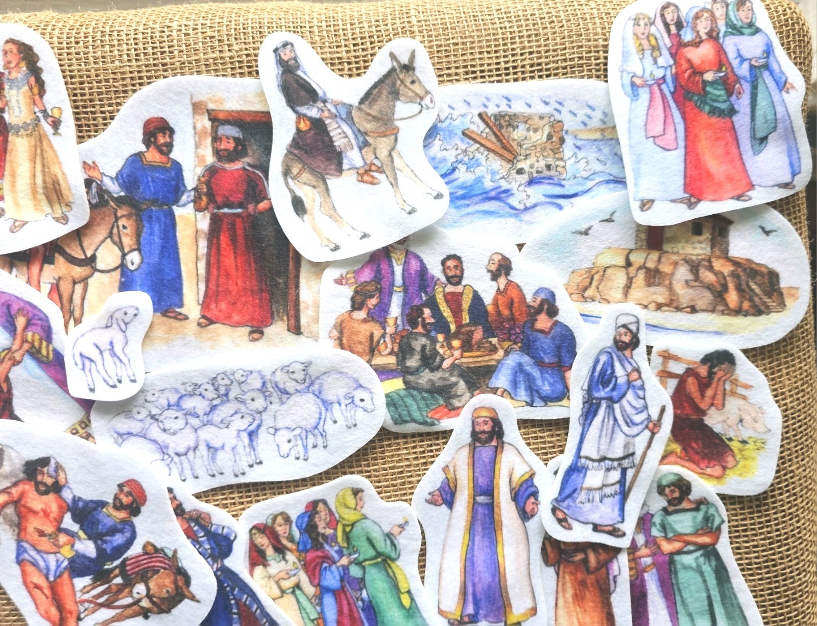 Scripture Stories Story Time 25pc Felts The Parables Of Jesus Complete Set