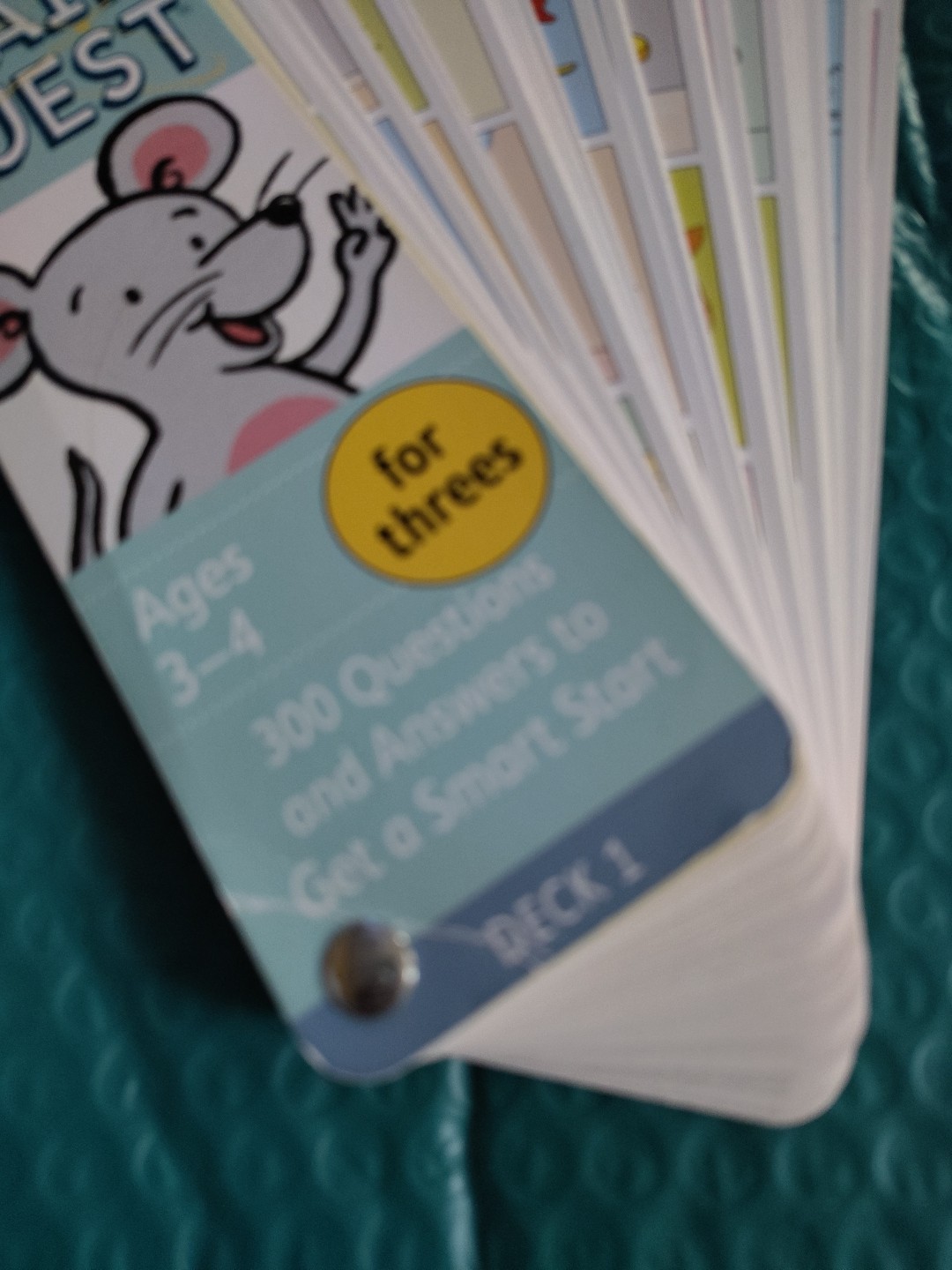Fun Educational Brian Quest Deck 1 For 3/4 Years Old Questions and Answer Cards