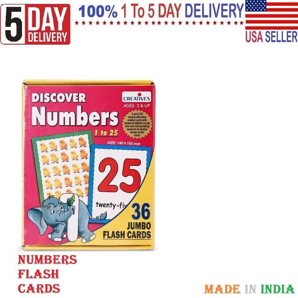 Educational Number Flash Cards to Build Number Recognition and Counting Skills