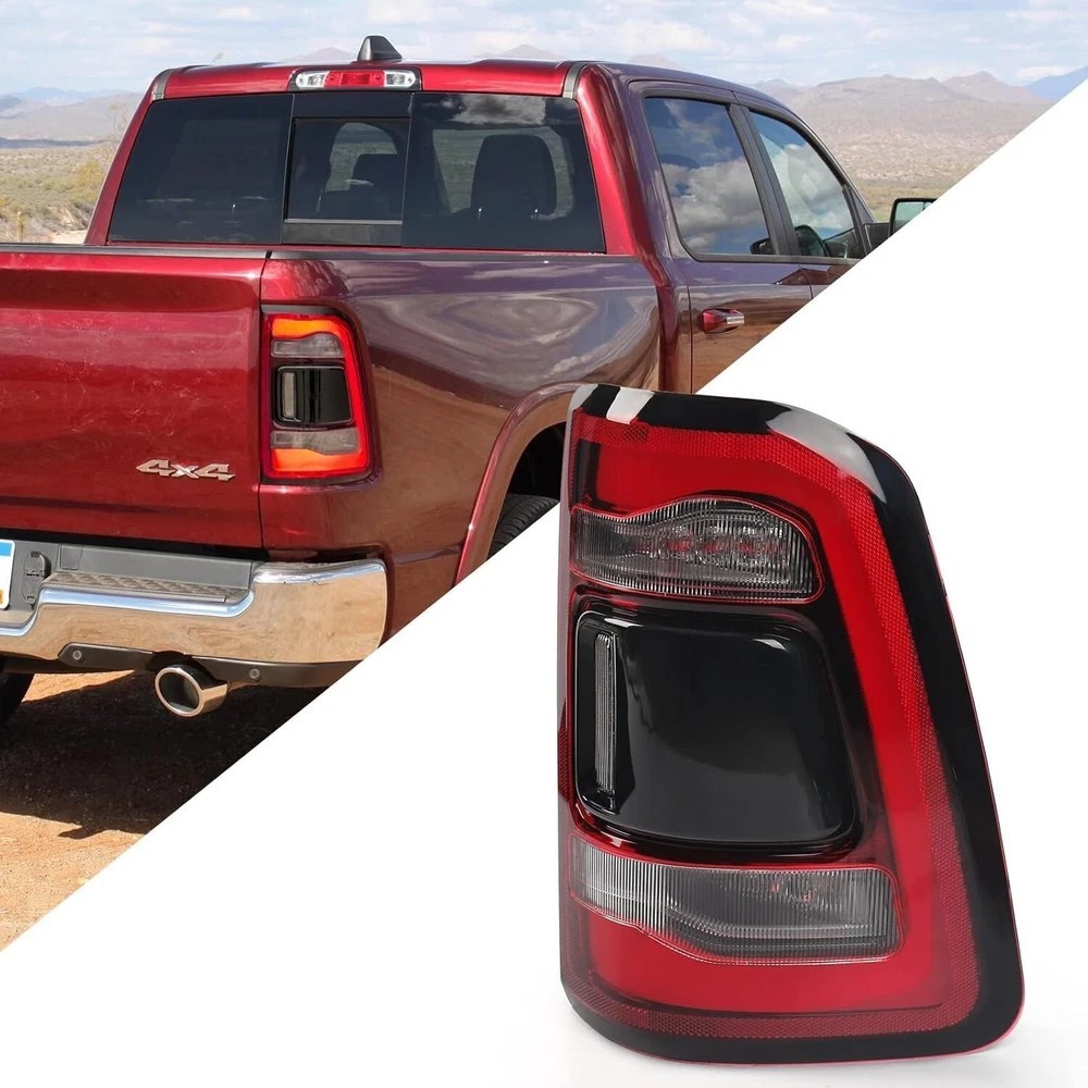 19-22 Dodge Ram 1500 Blindspot Ready LED Tail Light Black Smoke Right Passenger