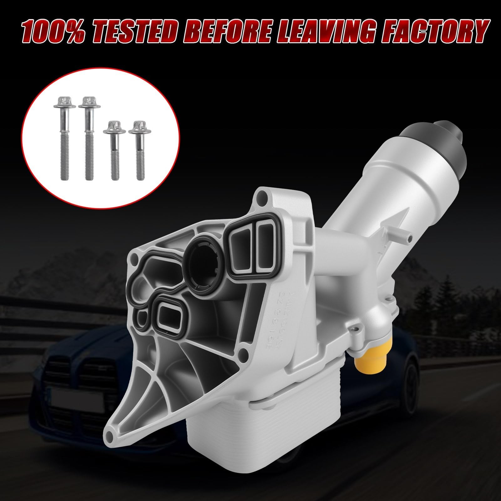 11428596283 Upgrade Aluminium Engine Oil Cooler Filter Housing With Gasket As…