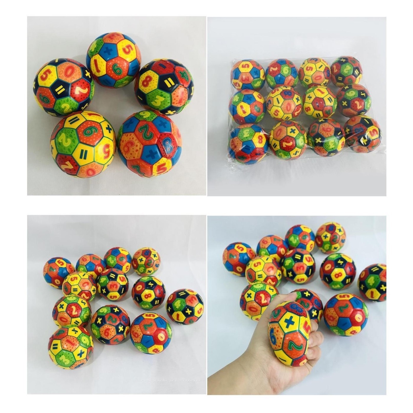 Solid Number Football Sports Ball Soft and Safe for Indoor/Outdoor Playing