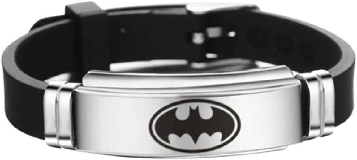 NEW BATMAN BLACK BRACELET WRISTBAND STAINLESS STEEL THE BAT MAN BRUCE Wayne