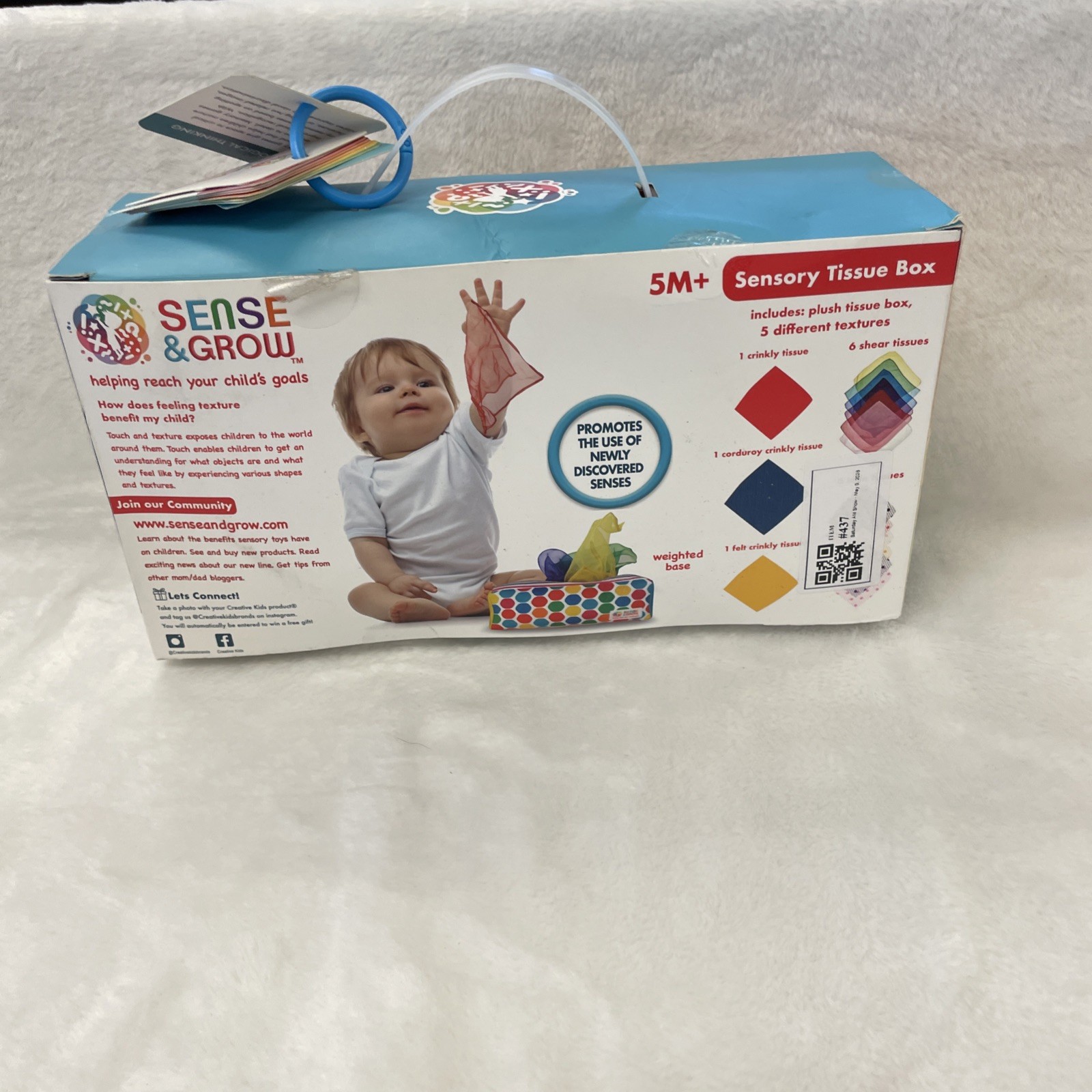 Creative Kids – Sense & Grow 15 Textured Tissues Sensory Box New Factory Sealed