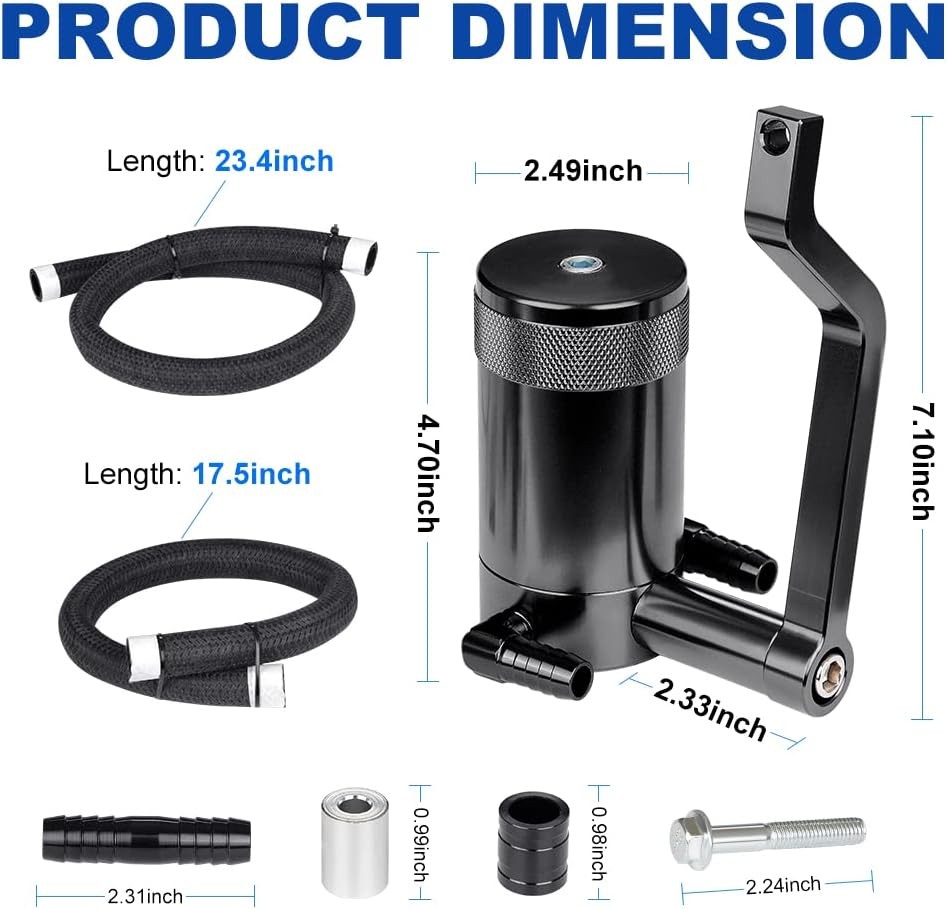 JDMON Oil Catch Can Oil Separator Reservoir Tank Compatible with 2011-2021 Dodge