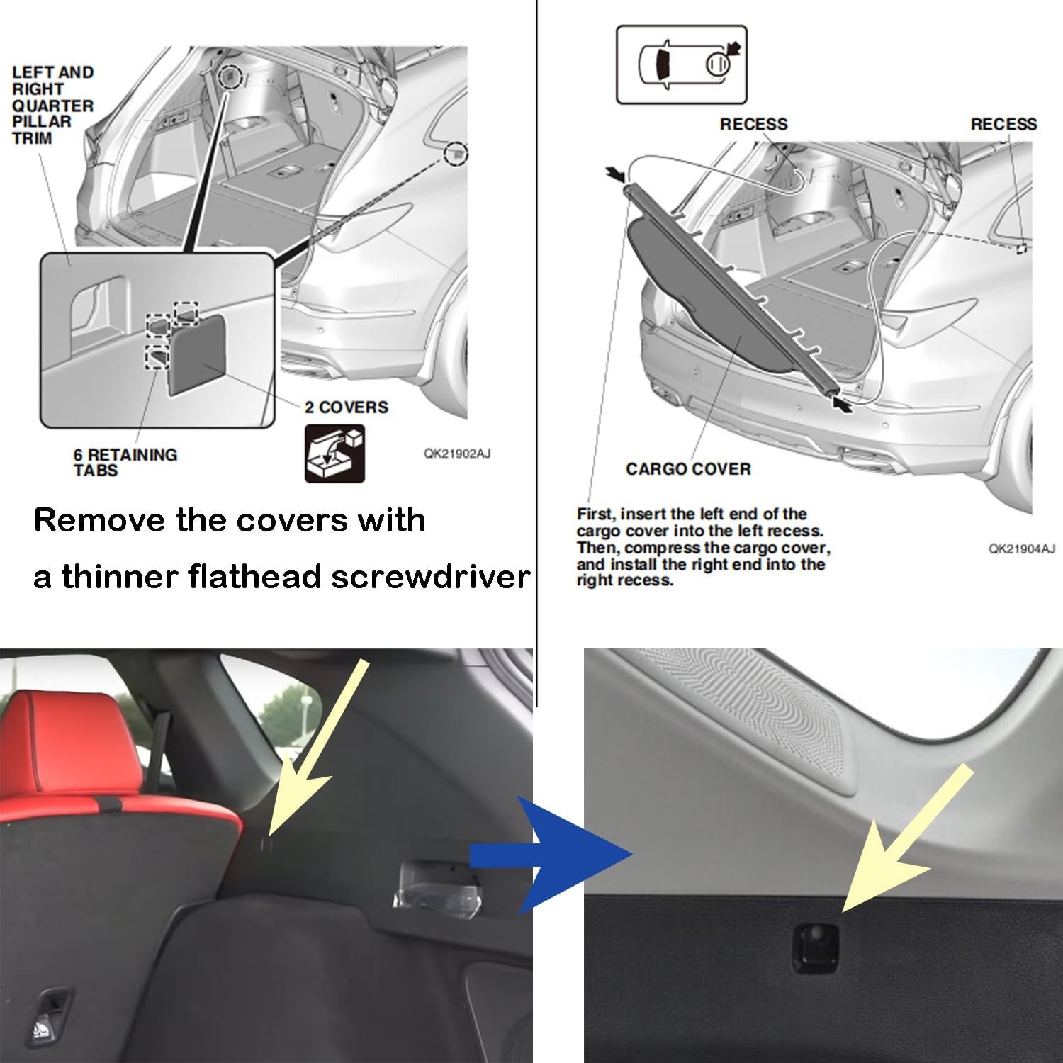 Vesul Retractable Cargo Cover for Grand Cherokee 2022-2025(2 Row WL)