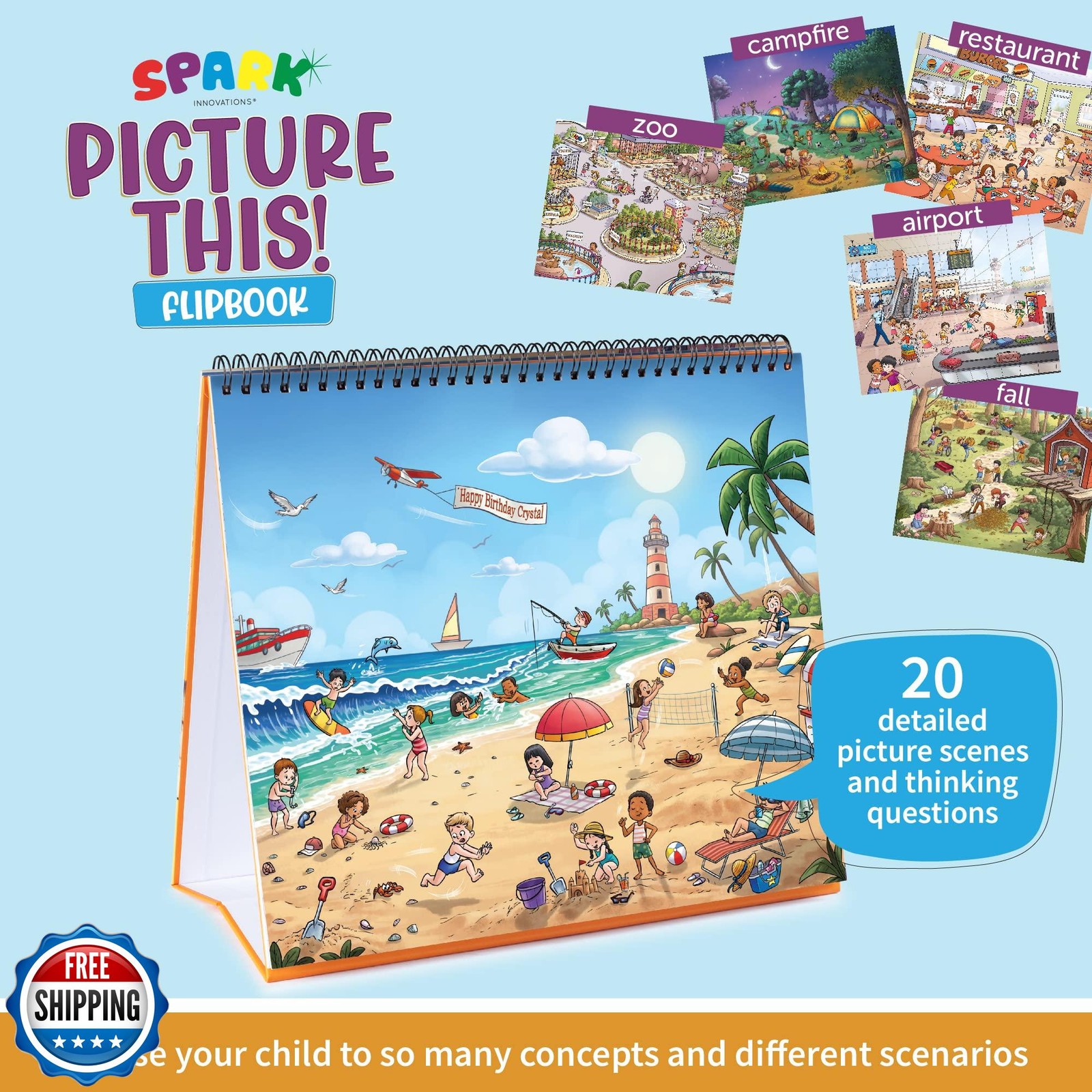 SPARK INNOVATIONS Picture Cards and Emotion Book, SEL Story Cards, Homeschool