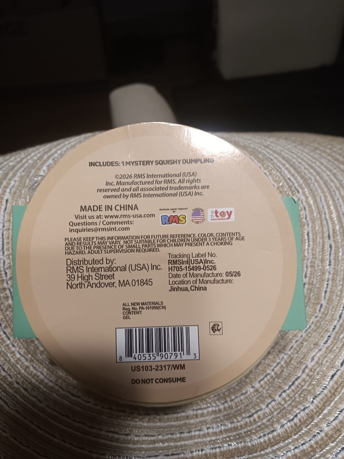 rms tie dye dumpling squishy