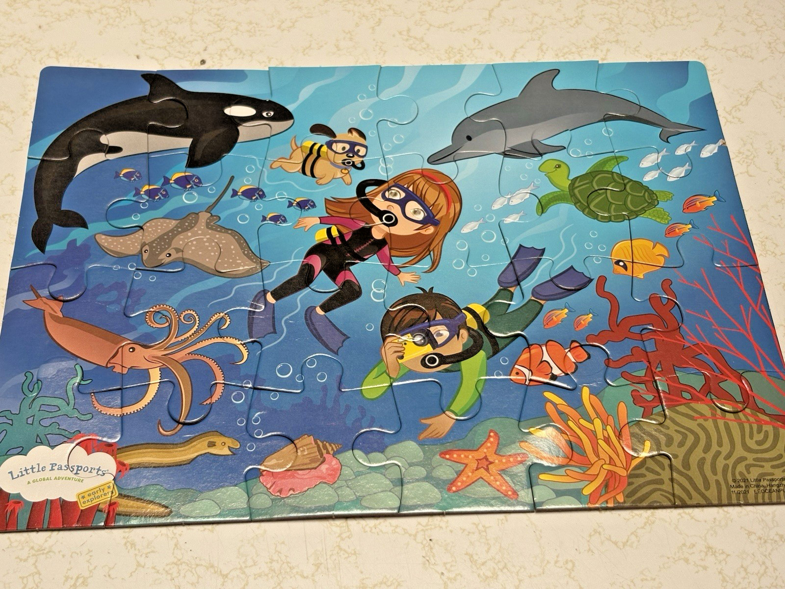 Little Passports Global Adventure Early Explorer 24 PC Underwater Creatures 2021
