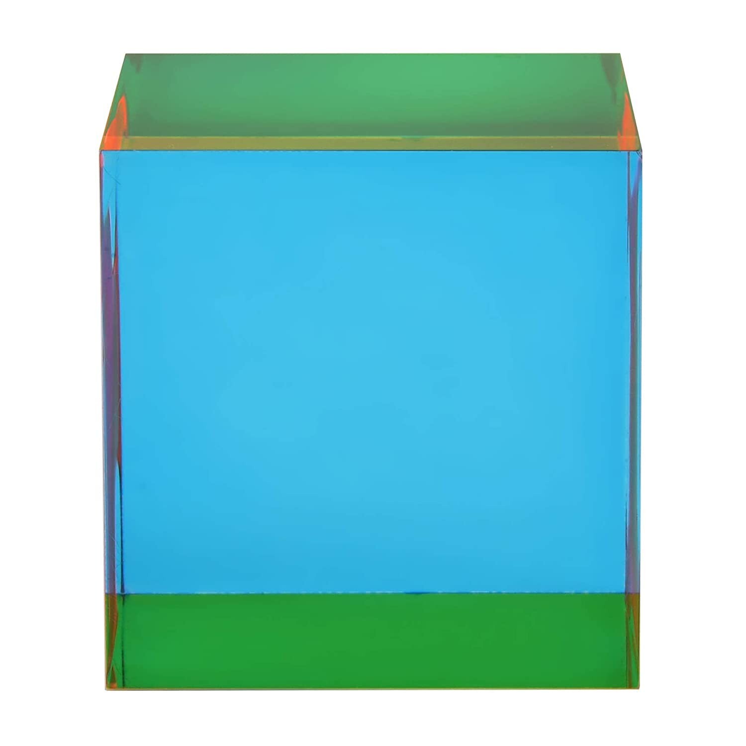Cubo de colores para mezclar, prisma cúbico de vidrio acrílico de 1,6 pulgadas