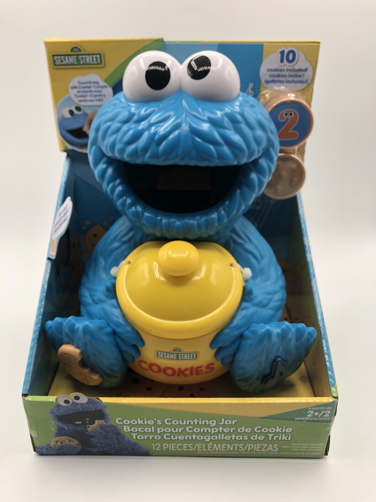 Sesame Street Cookie Monster’s Counting Jar Activity Toy +2 Yrs 12 pieces ￼3AAA
