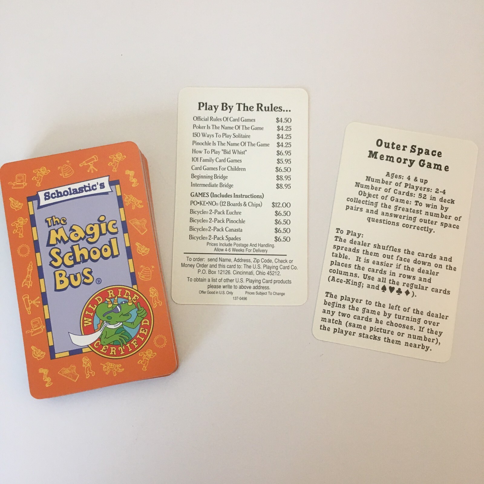 Scholastic’s The Magic School Bus Outer Space Memory Game Science Playing Cards