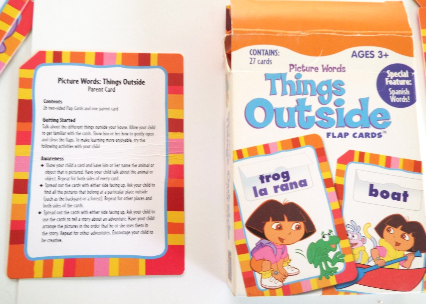 Dora the Explorer Numbers and Colors & Things Outside Words Flashcards W/Flaps