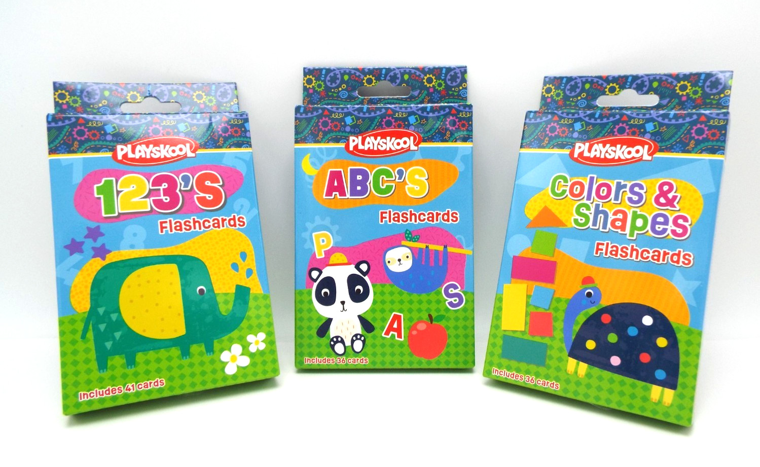 3 Flash Cards Learning Sets: 123’s, ABC’s, Colors & Shapes Educational PLAYSKOOL