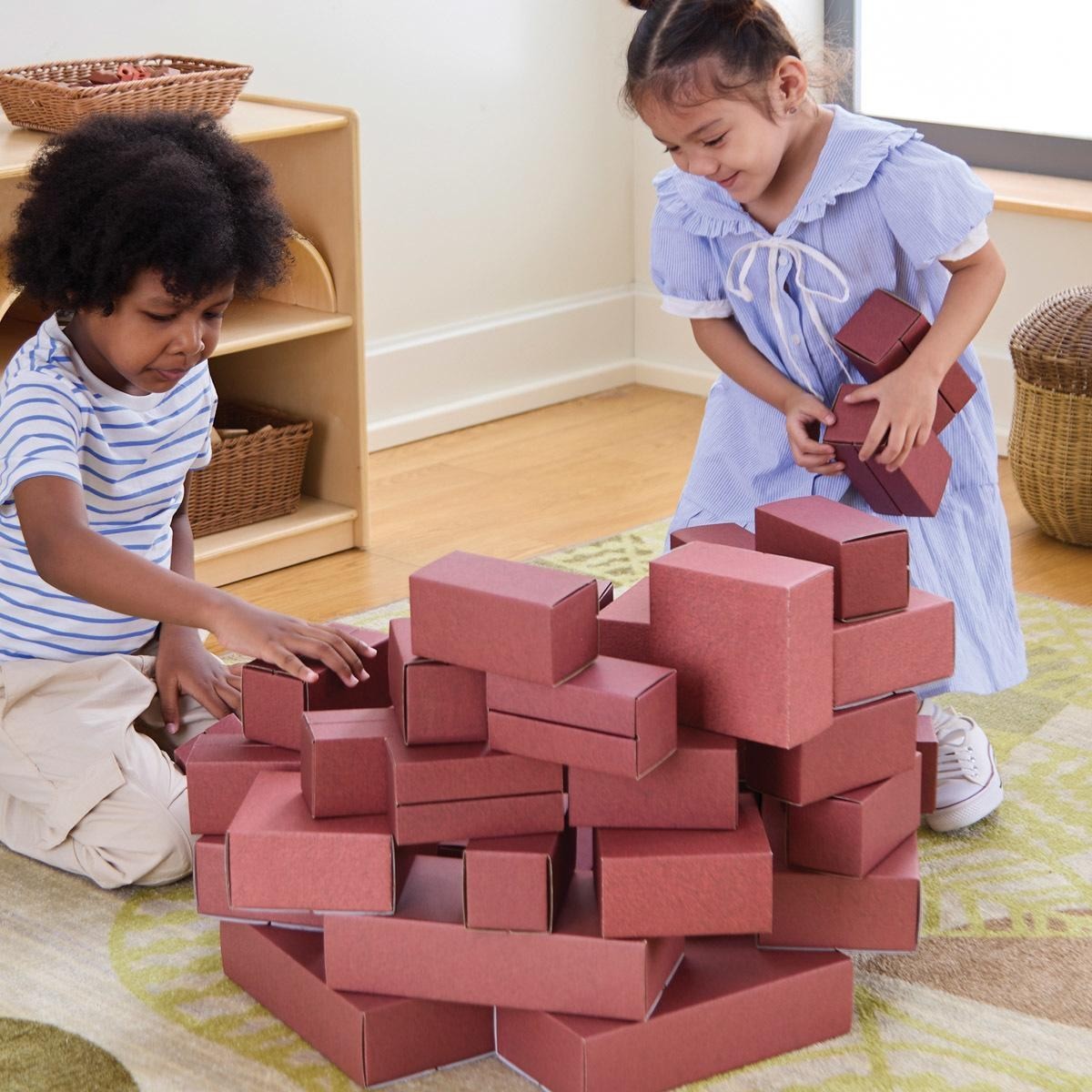 Kaplan Early Learning Jumbo Brick Blocks – 40 Pieces